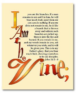I am the vine. --- typography